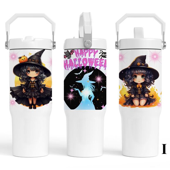 Halloween 30 oz Tumbler with flip straw, Horror Friends, Scary Horror Character - Picture 1 of 1